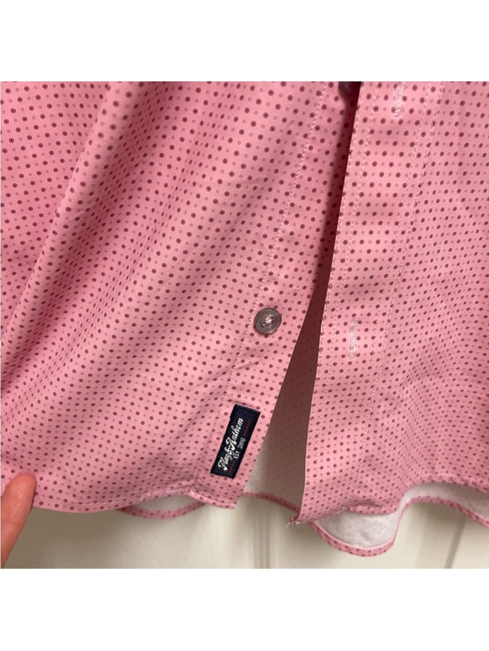 Flag & Anthem Men’s Pink Button Down Shirt. Sz Large - Picture 3 of 10